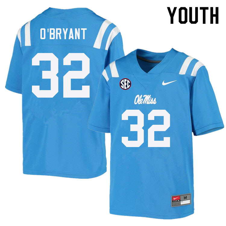 Richard O'Bryant Ole Miss Rebels NCAA Youth Powder Blue #32 Stitched Limited College Football Jersey DFP6558FW